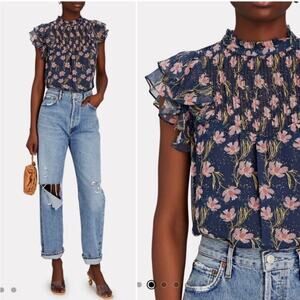 Intermix Felicity Floral Silk Chiffon Top